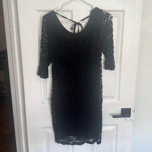 Black lace dress